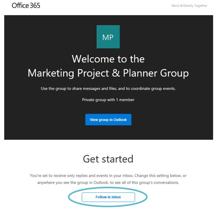 Get emails from Planner 